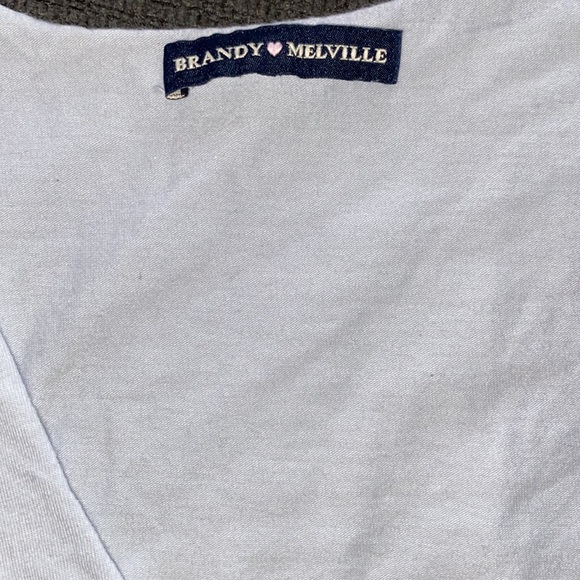 Brandy Melville Crop Top in Baby Blue - Size Small - Picture 2 of 4